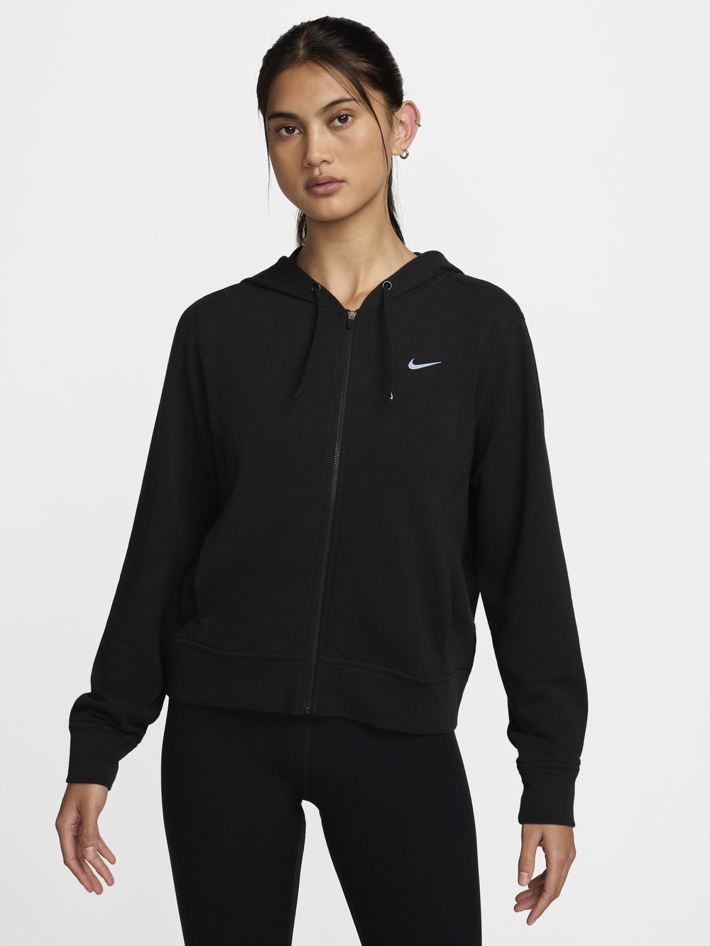 Nike Black Full-Zip Women's Hoodie with Swoosh